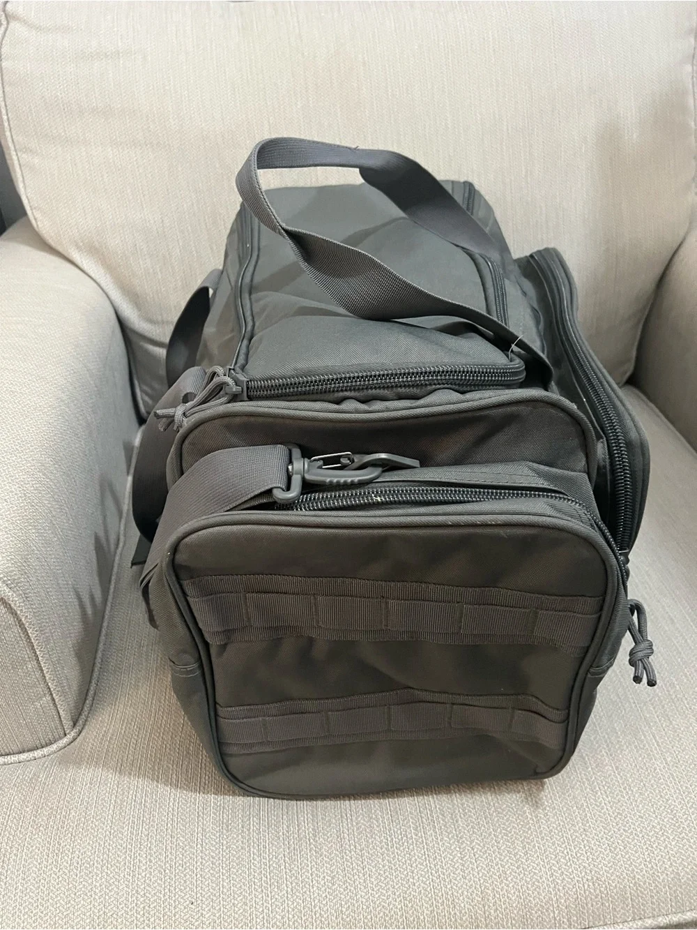 Gray Tactical Duffel Bag - Men Bags